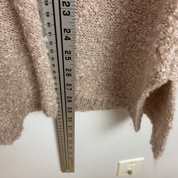 Umgee Chunky Knit Tunic Sweater Tan Beige Size Large High Neck Cozy Soft Long L - Picture 13 of 15